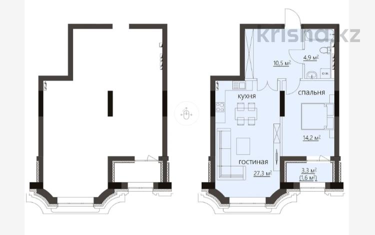 2-бөлмелі пәтер · 60 м² · 4/8 қабат, мкр Новый Город, ​Улица Комиссарова 27, бағасы: 46.2 млн ₸ в Караганде, Казыбек би р-н — фото 2