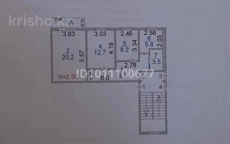 3-бөлмелі пәтер · 59 м² · 2/5 қабат, Пр. Независимости 1А/кв.2, бағасы: 16 млн ₸ в Сатпаев — фото 2