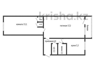 2-бөлмелі пәтер · 45 м² · 3/5 қабат, Текстильщиков, бағасы: 14.5 млн ₸ в Костанае