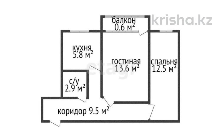 2-комнатная квартира, 44.9 м², 3/5 этаж, Фрунзе 15 за 9.2 млн 〒 в Рудном — фото 2