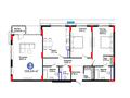 3-комнатная квартира · 129.54 м², ул. Мангилик Ел, 57 за ~ 114.5 млн 〒 в Астане, Есильский р-н — фото 3