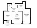 2-комнатная квартира · 54.89 м² · 9/9 этаж, Толе би (в шаге от Барыс Арена) — БЕЗ КОМИССИИ за ~ 30.4 млн ₸ в Астане, Нура р-н — фото 4