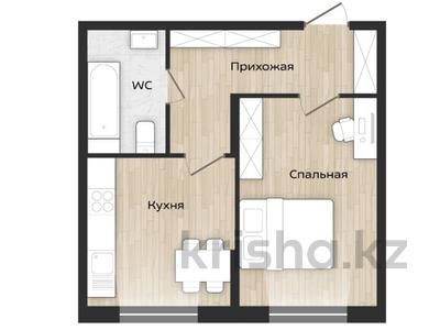 1-комнатная квартира · 36.27 м² · 2/4 этаж, Аубакирова 35/525 за 15 млн ₸ в 