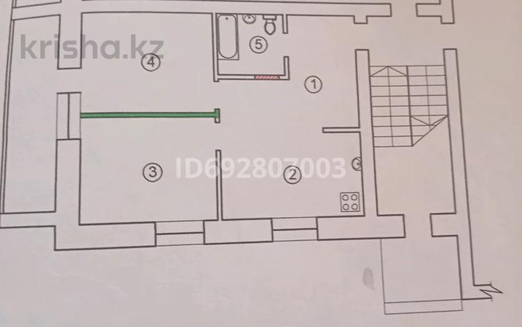 2-комнатная квартира · 46.9 м² · 1/3 этаж, мкр Жилгородок, Чернышевского 4а — Начало улиц Чернышевского и Тургенева за 8.5 млн 〒 в Актобе — фото 2