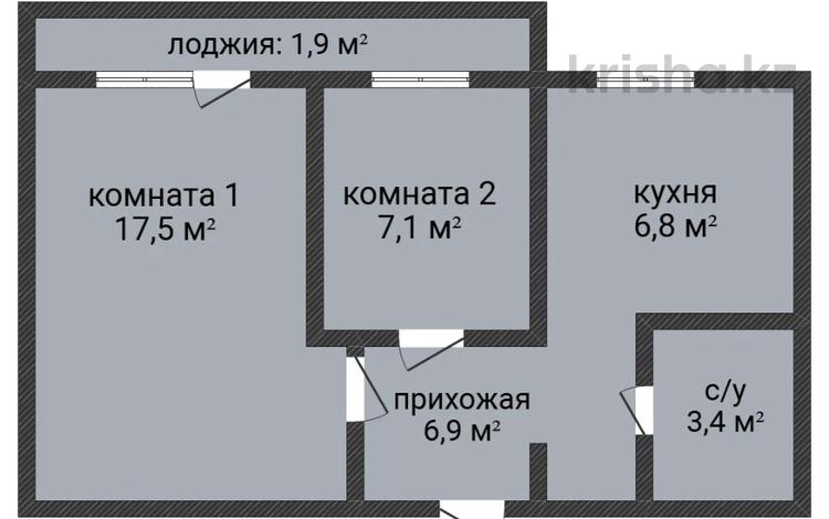 2-комнатная квартира · 43.6 м² · 1/5 этаж, Абая 173 за 25.7 млн ₸ в Костанае — фото 2