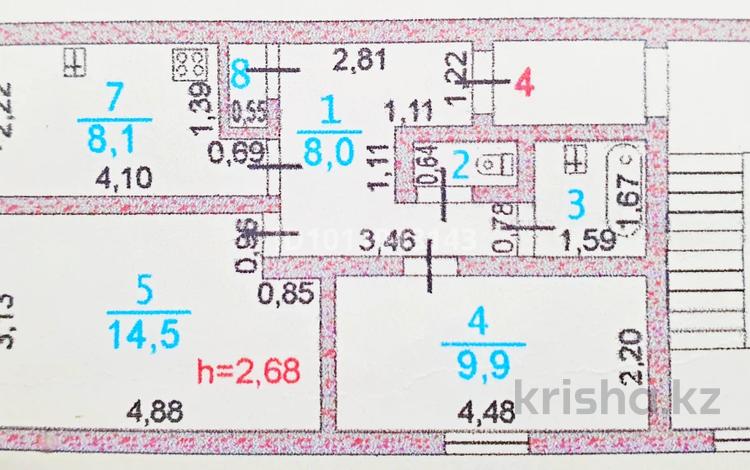 2-комнатная квартира · 47.7 м² · 2/2 этаж, мкр Байтак, 1 Мамыр 35 за 99 000 〒 в Атырау, мкр	Байтак — фото 13