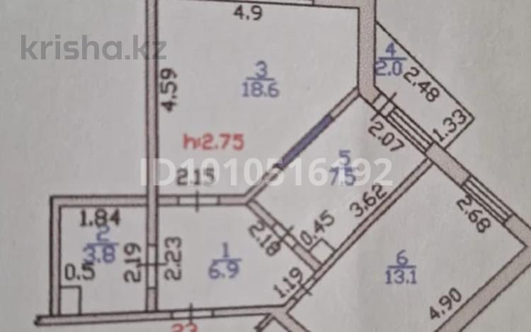 2-комнатная квартира · 53 м² · 3/9 этаж, Астана 21 за 22 млн ₸ в Талдыкоргане, мкр Коктем — фото 2