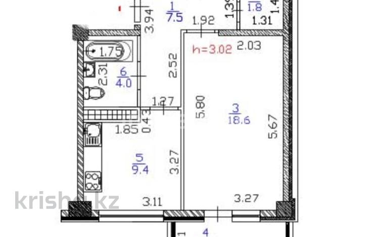 1-бөлмелі пәтер · 43 м² · 3/9 қабат, Радостовца 165/1, бағасы: 45 млн ₸ в Алматы, Бостандыкский р-н — фото 2