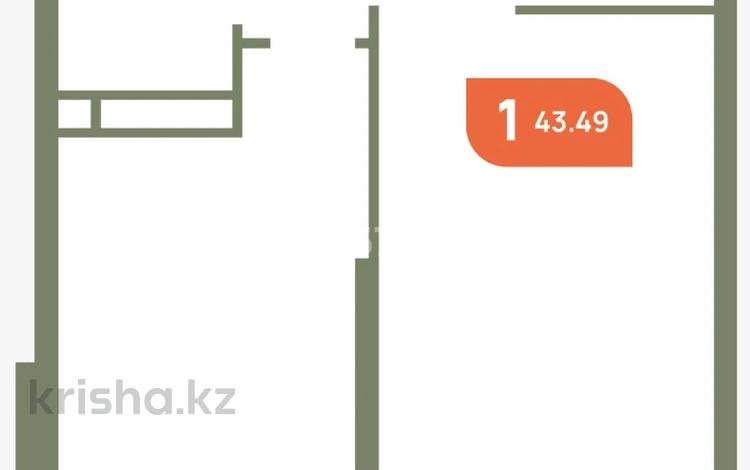 1-бөлмелі пәтер · 43.5 м² · 9/9 қабат, Рыскулова 46|2 — Омарова, бағасы: 27 млн ₸ в Алматы, Алатауский р-н — фото 2