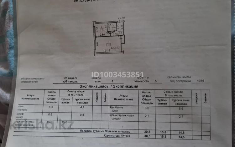 1-бөлмелі пәтер · 30.3 м² · 1/5 қабат, Потанина 27/1 — Площадь Ушанова, бағасы: 12.5 млн ₸ в Усть-Каменогорске, Ульбинский — фото 2