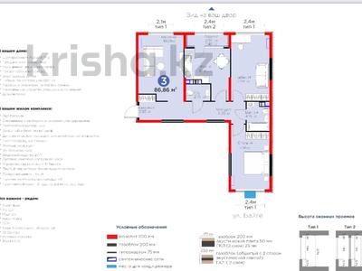 3-бөлмелі пәтер · 86 м² · 5/6 қабат, Кайрат, бағасы: 53 млн ₸ в Алматы, Бостандыкский р-н
