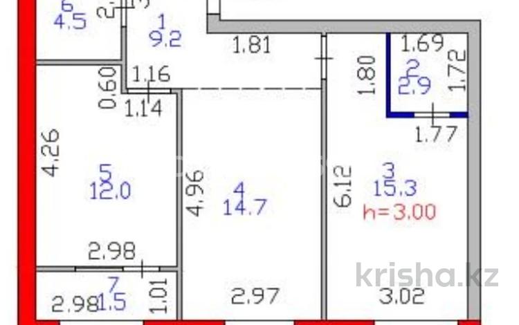 2-комнатная квартира · 60 м² · 4/9 этаж, ул. Е-15 13/1 за 50 млн ₸ в Астане, Есильский р-н — фото 2