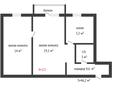 2-бөлмелі пәтер, 46.2 м², 2/4 қабат, лачугина, бағасы: 10.5 млн 〒 в Актобе — фото 14