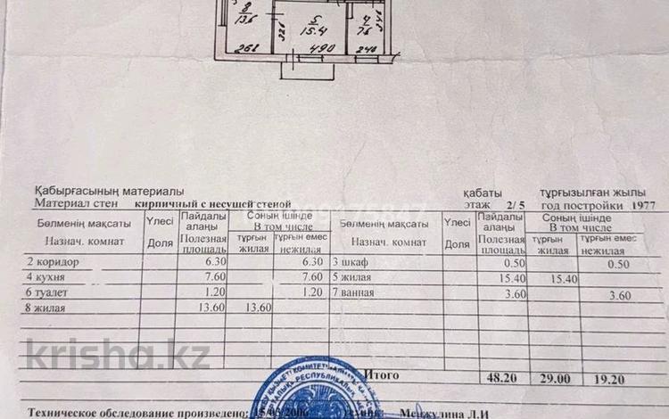 2-комнатная квартира · 48 м² · 2/5 этаж, Ербола Сыпатаева 134 за 36 млн ₸ в Алматы, Бостандыкский р-н — фото 2
