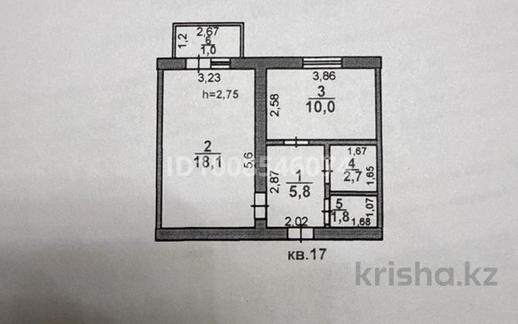1-комнатная квартира · 39.4 м² · 3/3 этаж, Мкр Тулпар 3 — Мкр. Кайтпас-2 за 16 млн ₸ в Шымкенте, Каратауский р-н — фото 2