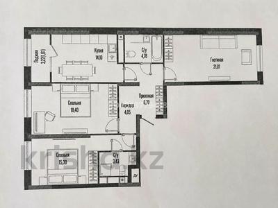 3-комнатная квартира · 94 м² · 20/21 этаж, Бухар жырау 12/2, 12/3 — Самал Парк за 59 млн ₸ в Астане, Есильский р-н