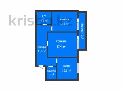 2-бөлмелі пәтер · 62.2 м² · 8/9 қабат, сейфуллина 2а, бағасы: 29 млн ₸ в Костанае