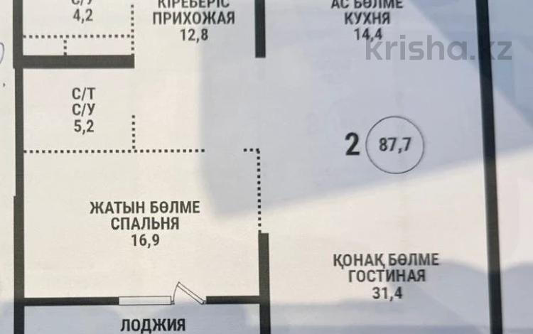 2-бөлмелі пәтер · 87.4 м² · 5/9 қабат, Аль-Фараби 69в, бағасы: ~ 154 млн ₸ в Алматы, Бостандыкский р-н — фото 2