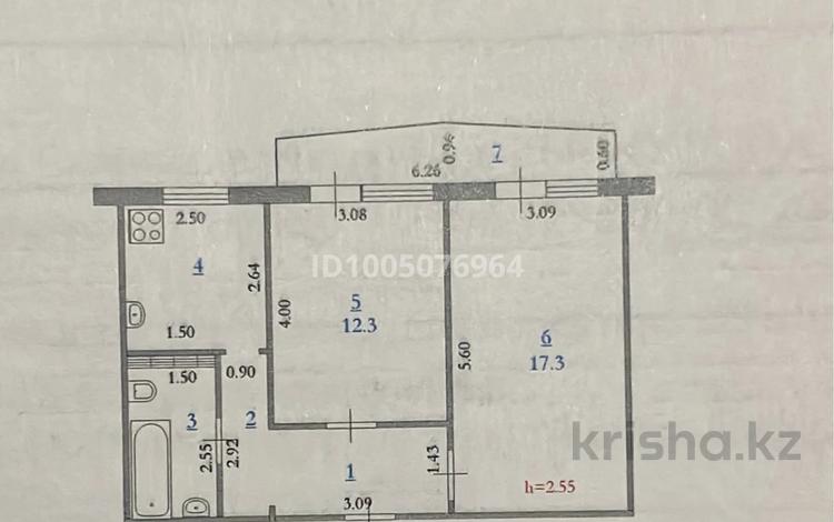 2-комнатная квартира · 48 м² · 2/5 этаж, Рыскулова 200 за 17 млн ₸ в Актобе — фото 2