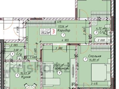 3-бөлмелі пәтер · 101 м² · 13/16 қабат, Ш. Айтматова 57, бағасы: 39.5 млн ₸ в Астане, Нура р-н