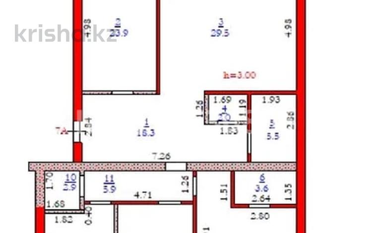 4-комнатная квартира · 148.2 м² · 4/5 этаж, мкр. Алтын орда, Локомотивная 7 — ЖК Фаворит, Алтын орда за 71 млн ₸ в Актобе — фото 2