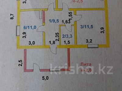 Отдельный дом · 3 комнаты · 70.5 м² · 25 сот., Улы дала 14 — Магазина жасар за 10 млн ₸ в Семеновке