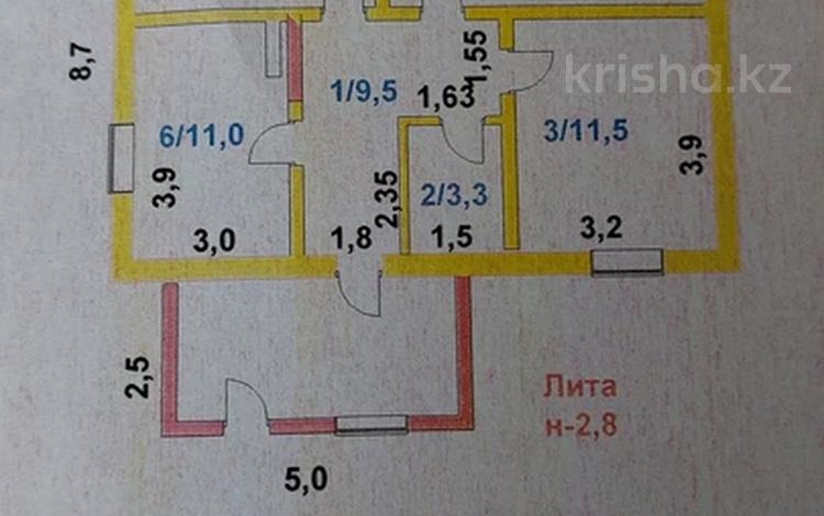 Отдельный дом · 3 комнаты · 70.5 м² · 25 сот., Улы дала 14 — Магазина жасар за 10 млн ₸ в Семеновке — фото 2