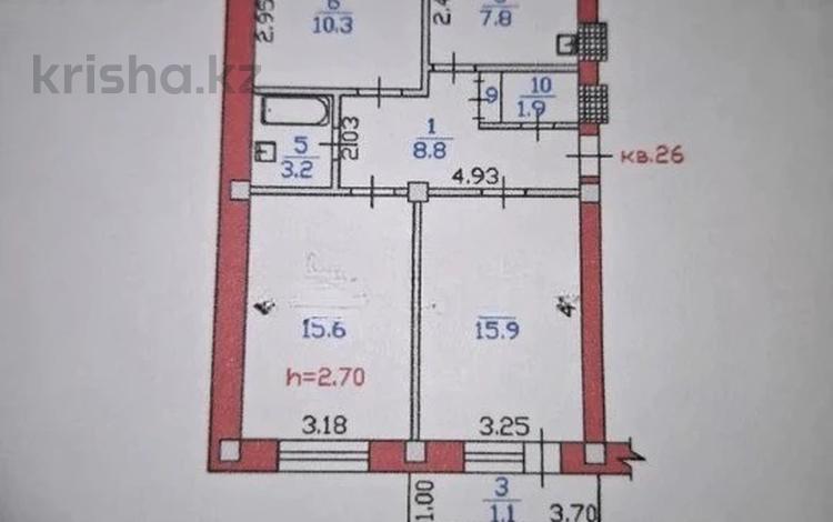 3-бөлмелі пәтер · 66 м² · 2/5 қабат, Толе би 150, бағасы: 51.5 млн ₸ в Алматы, Алмалинский р-н — фото 2