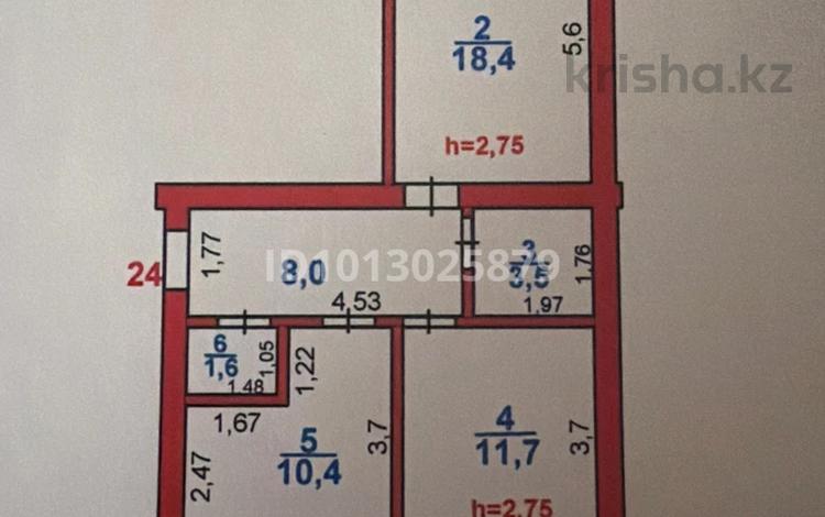 2-комнатная квартира · 55 м² · 2/3 этаж, мкр Кайтпас 2 5А — Кокшетау, Сырым батыр за 28 млн ₸ в Шымкенте, Абайский р-н — фото 2