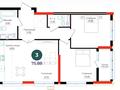 3-бөлмелі пәтер · 76 м² · 5/17 қабат, Е 882 13, бағасы: 36.6 млн ₸ в Астане, Нура р-н
