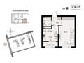 1-комнатная квартира · 38.57 м² · 2/9 этаж, просп. Рыскулова / ул. Онгарсыновой 566 — рыскулова онгарсыновой за 25 млн ₸ в Алматы, Алатауский р-н — фото 2