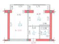 1-бөлмелі пәтер · 47.6 м² · 9/9 қабат, Аль Фараби — Река Есентай, бағасы: 37 млн ₸ в Алматы, Бостандыкский р-н