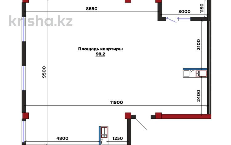 4-бөлмелі пәтер · 98.4 м² · 10/10 қабат, Илияса Есенберлина 20, бағасы: ~ 48.7 млн ₸ в Усть-Каменогорске — фото 2