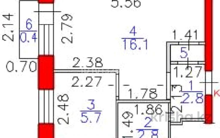 1-бөлмелі пәтер · 28.6 м² · 5/5 қабат, Бульвар Гагарина 12/1, бағасы: 11 млн ₸ в Усть-Каменогорске, Ульбинский — фото 4