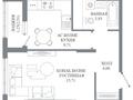 1-комнатная квартира · 36.66 м² · 6/11 этаж, пересечение ул. Калдаякова и ул. Жургенова за ~ 21.1 млн ₸ в Астане, Сарайшык р-н — фото 8