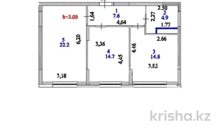 2-комнатная квартира · 64.2 м² · 5/17 этаж, Е882 15Б за 47 млн ₸ в Астане, Нура р-н — фото 2