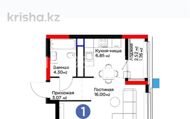 1-комнатная квартира · 31.48 м² · 8/19 этаж, Туран 55/12 — Барыс арены