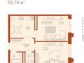 2-бөлмелі пәтер · 65.37 м² · 3/5 қабат, мкр Новый Город, Гастелло 30, бағасы: 33 млн ₸ в Караганде, Казыбек би р-н — фото 5