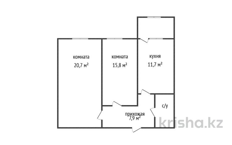 2-бөлмелі пәтер · 61.9 м² · 2/5 қабат, Береке шағын ауданы, Промышленная 50, бағасы: 20.4 млн ₸ в Костанае, Микрорайон Береке — фото 3