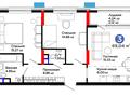 3-бөлмелі пәтер · 69.04 м², 9 — Сыганак, бағасы: ~ 44.9 млн 〒 в Астане, Есильский р-н