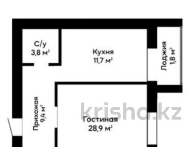 2-бөлмелі пәтер · 51.3 м² · 9/10 қабат, мкр Юго-Восток, Таттимбета 41, бағасы: 18 млн ₸ в Караганде, Казыбек би р-н
