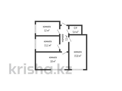 3-комнатная квартира, 70.7 м², 1/3 этаж, Пахомова 14 за ~ 18.5 млн 〒 в Усть-Каменогорске