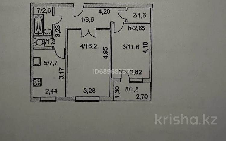 2-комнатная квартира, 51.4 м², 6/6 этаж, Строителей за 12.5 млн 〒 в Кокшетау — фото 2