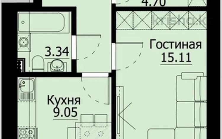1-комнатная квартира, 41 м², 7/9 этаж, Ауезова 188 за ~ 10.8 млн 〒 в Кокшетау — фото 2