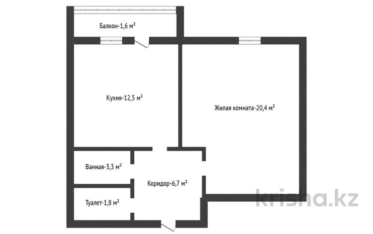 1-бөлмелі пәтер · 45 м² · 2/9 қабат, Алтын орда ш/а., бағасы: 19 млн ₸ в Актобе, мкр. Алтын орда — фото 11