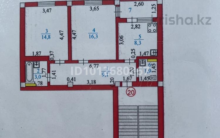 2-комнатная квартира · 54.3 м² · 2/5 этаж, мкр Нурсая, Мкр. Нурсая 21 за 23 млн ₸ в Атырау — фото 2