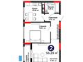 2-бөлмелі пәтер · 56.28 м² · 8/14 қабат, Бухар жырау 31/1 — СФЕРА ПАРК!!!, бағасы: 45 млн ₸ в Астане, Есильский р-н