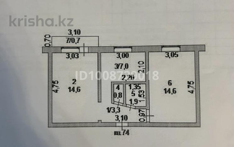 2-бөлмелі пәтер · 43 м² · 5/5 қабат, Морозова 49 — Вокзал, бағасы: 12.5 млн ₸ в Щучинске — фото 2