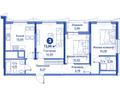 3-комнатная квартира · 72.86 м², Азимова 46А за ~ 40.4 млн ₸ в Ташкенте — фото 3