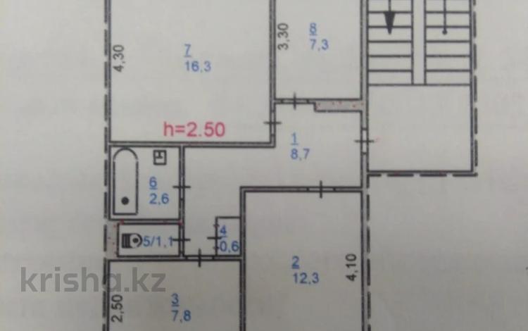 3-бөлмелі пәтер · 60 м² · 5/5 қабат, Мира — Пединститут, ресторан &quot;Ноев ковчег&quot;, бағасы: 17 млн 〒 в Павлодаре — фото 2